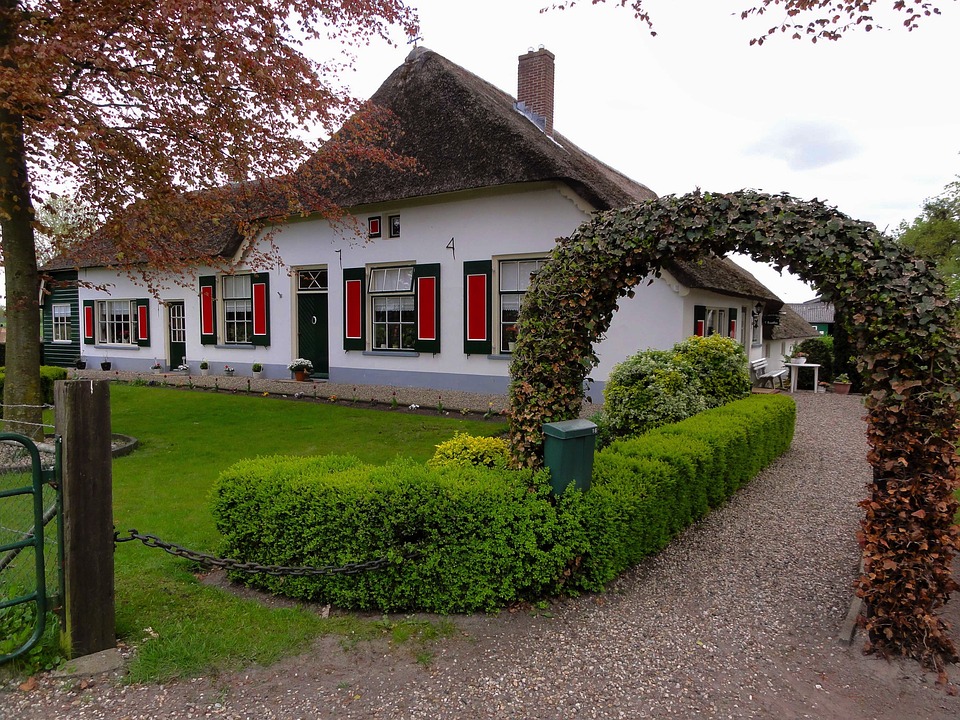 house with garden